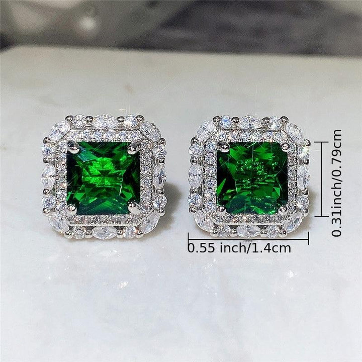 Zircon és Smaragd Fülbevaló